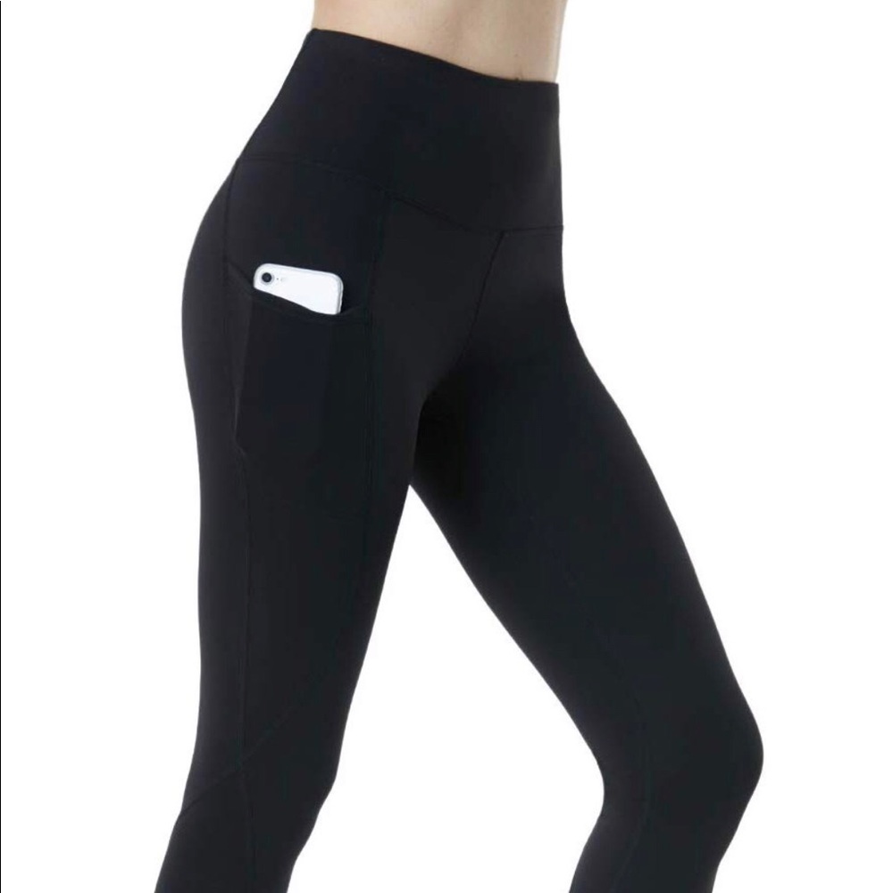 TSLA Black High Waist Leggings with Pockets